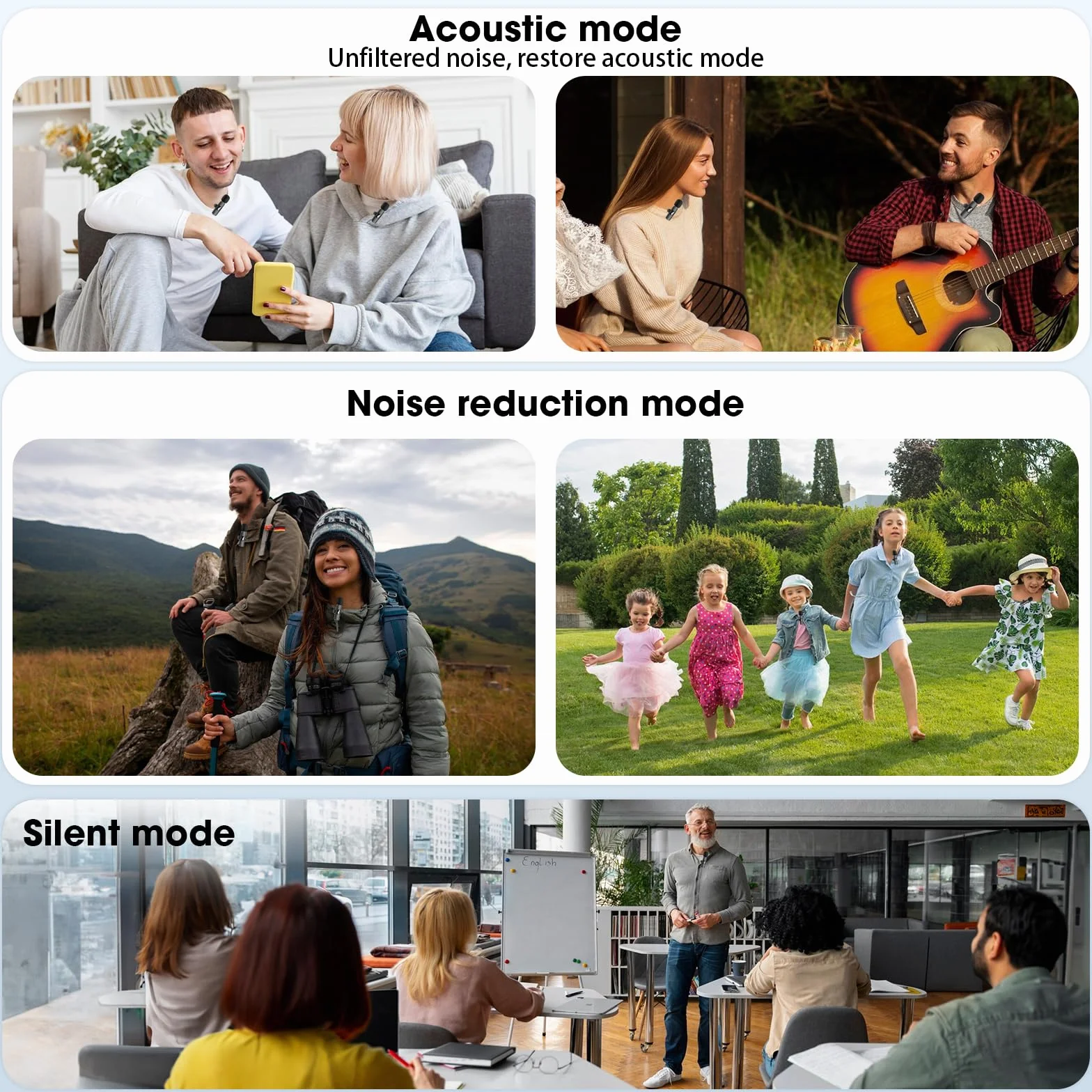 Micro Cravate sans fil USB C pour iPhone Android PC, Réduction du bruit, Clip Plug-Play pour Enregistrement Vidéo Vlogging