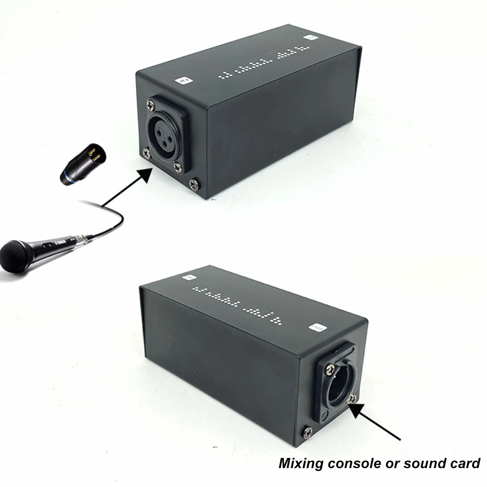 Audio Signal Preamplifier Active Booster Lossless Sound Amplifier Noise Reduction Processor Podcast Vocal Recording Streaming Studio Broadcast Voice Enhancement
