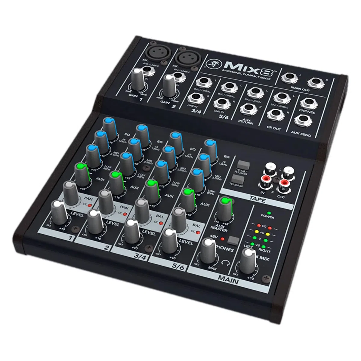 Mackie Mix8 Table de mixage analogique compacte 8 canaux avec câble XLR Keepdrum