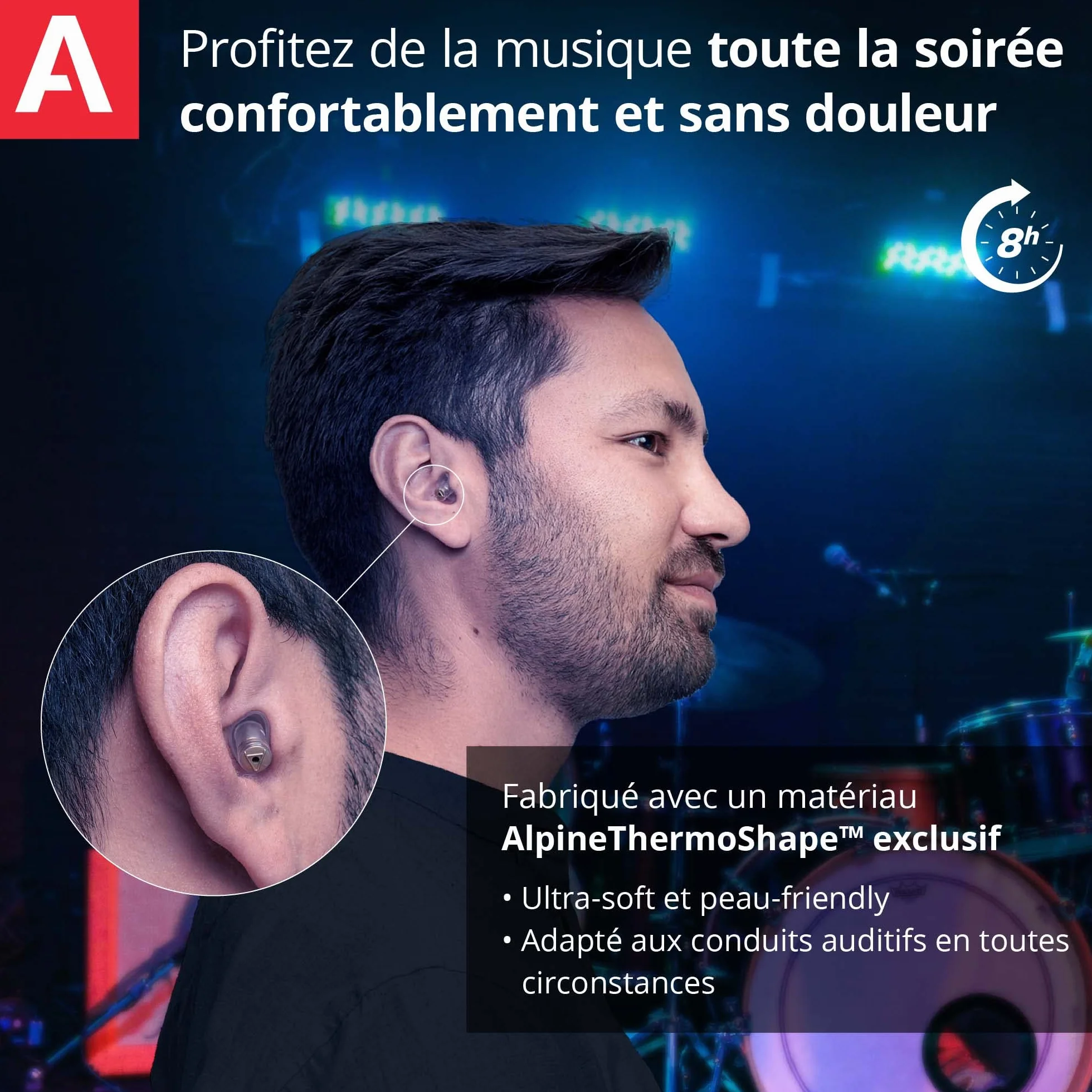 Alpine MusicSafe Pro Bouchons d'oreilles pour musiciens - Haute fidélité, 3 jeux de Filtres interchangeables, Hypoallergénique