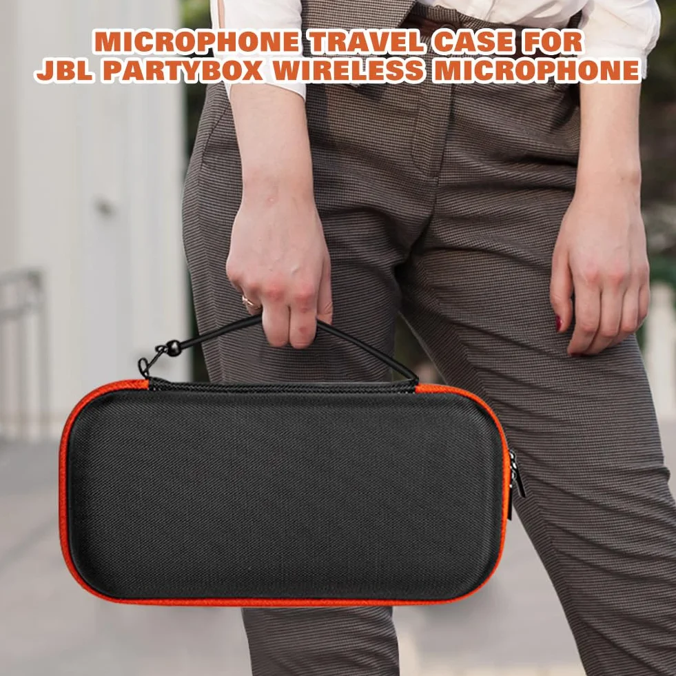 JBL PartyBox Housse Rigide EVA pour Système de Microphone Sans Fil, Étui de Transport Portable pour Deux Micros à Main