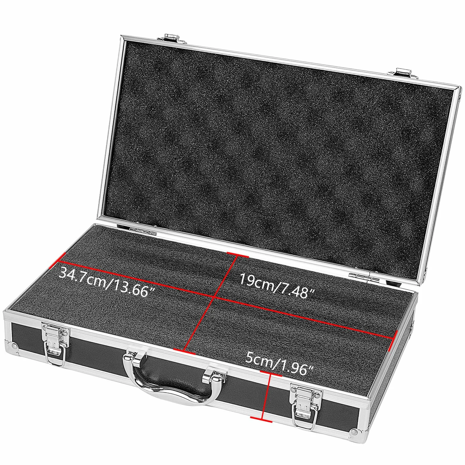 Étui de Transport Professionnel pour Microphone, Mousse prédécoupée Personnalisable, Aluminium