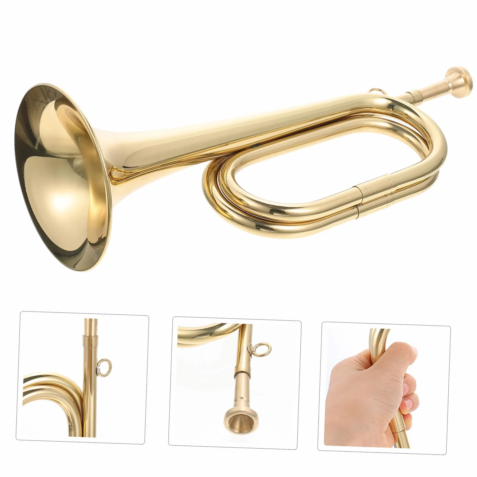 Alipis Trompette en Cuivre pour Orchestre Scolaire Instrument à Vent Débutants
