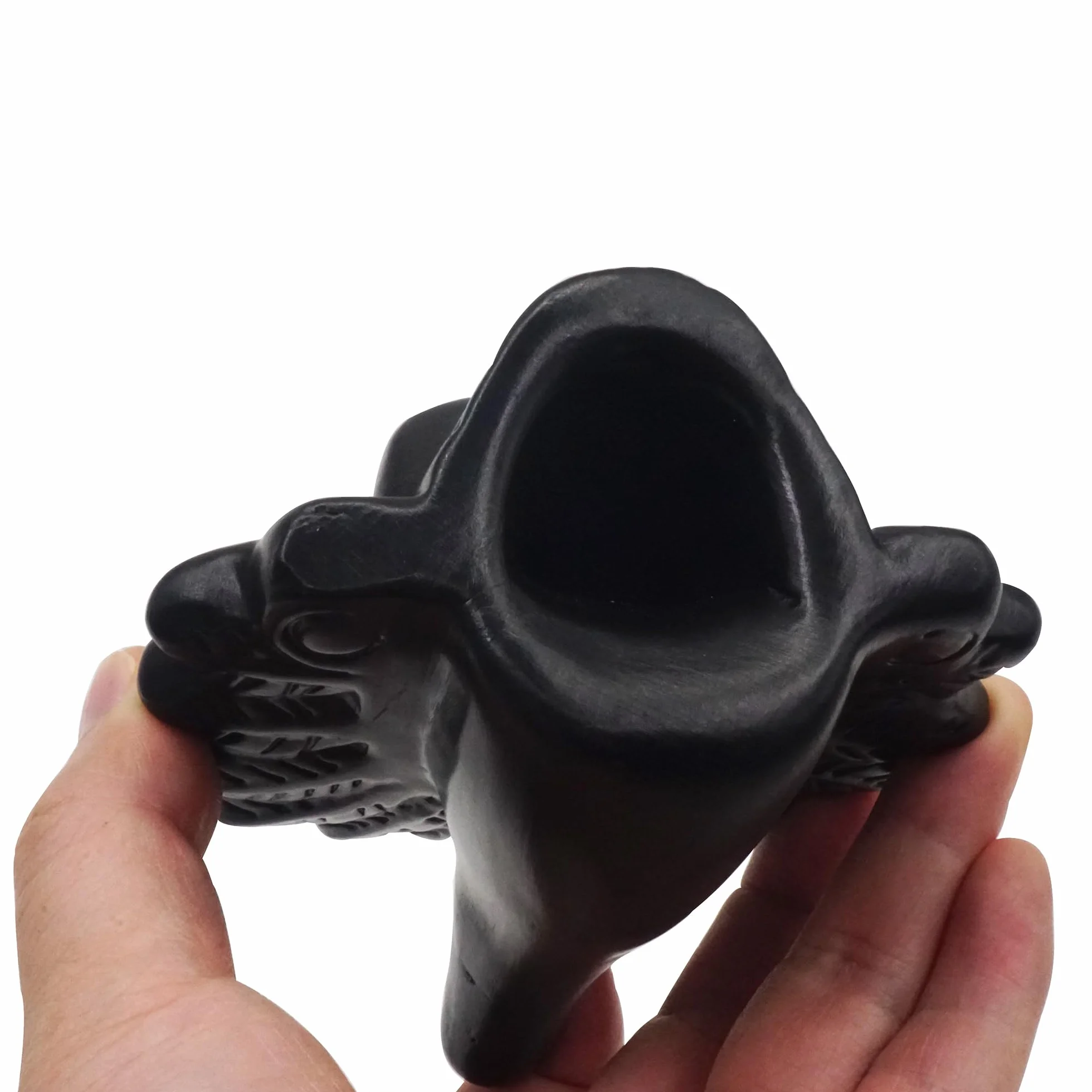 Sifflet de Guerre Aztèque Aztec Death Whistle 126dB Sons de Cris Humains Noir
