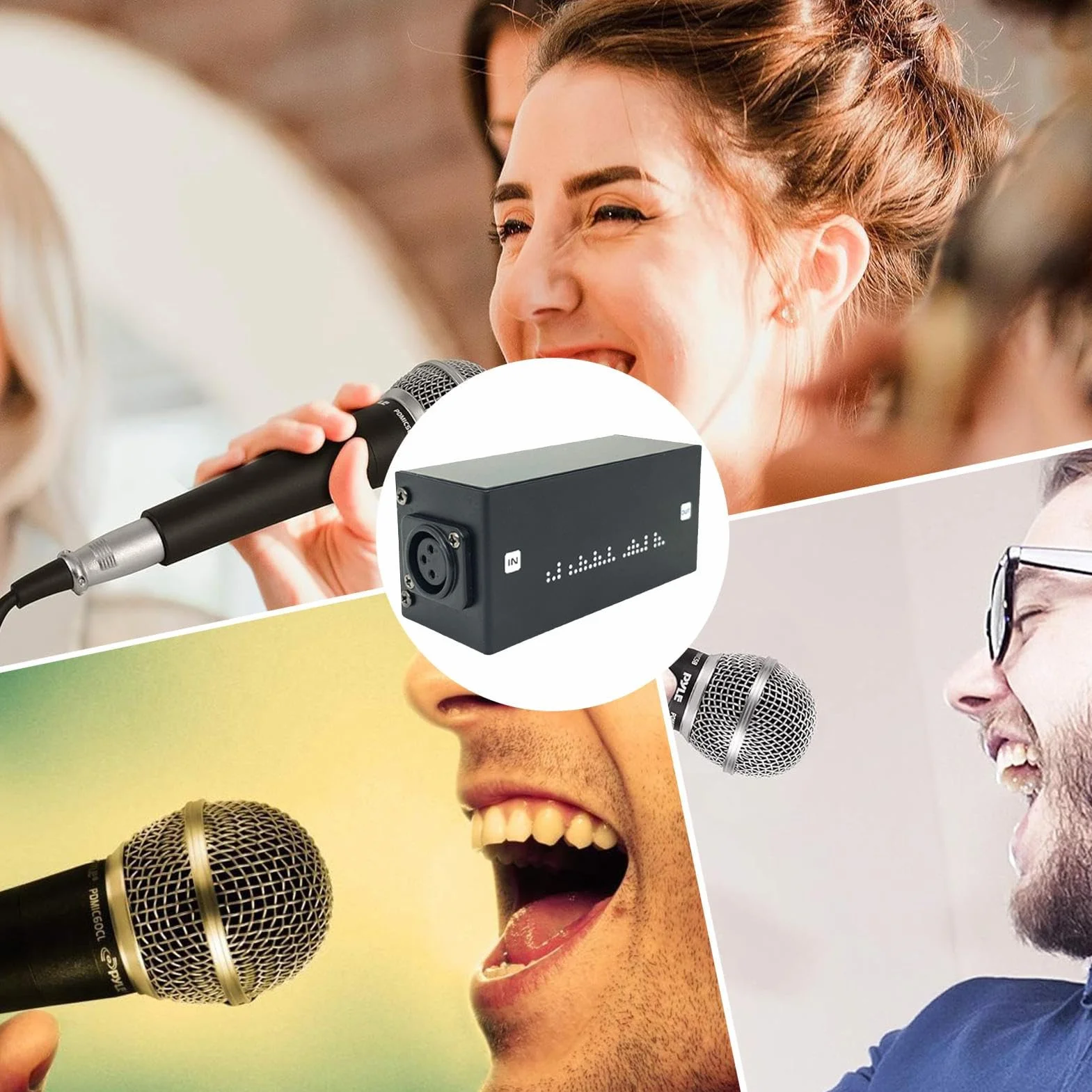 Audio Signal Preamplifier Active Booster Lossless Sound Amplifier Noise Reduction Processor Podcast Vocal Recording Streaming Studio Broadcast Voice Enhancement