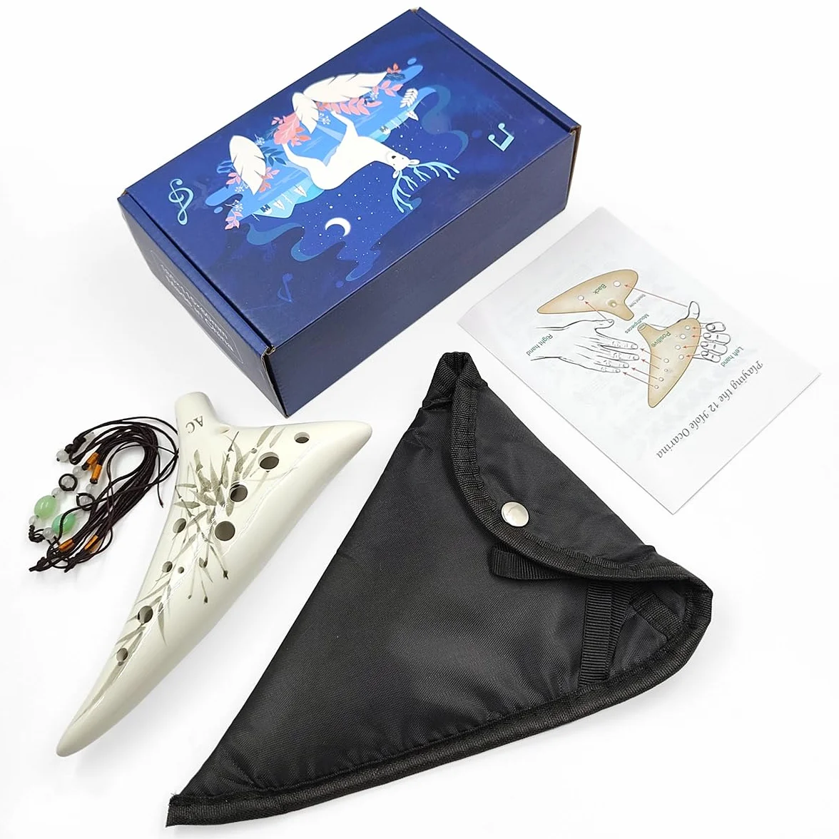 SENHAI Ocarina Alto Do avec partition, cordon et sac de protection