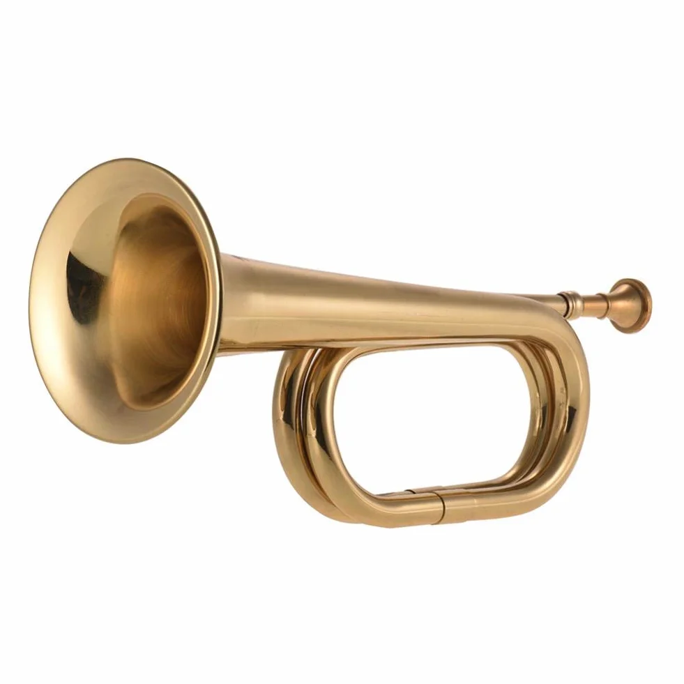 Trompette D'appel De Clairon Plat B, Corne De Cavalerie, Instrument en Laiton
