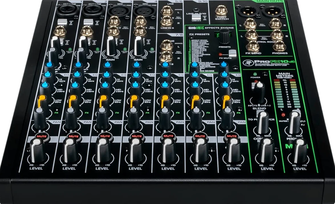 Mackie ProFX10v3 Mixeur à Effets Professionnel 10 Canaux avec USB