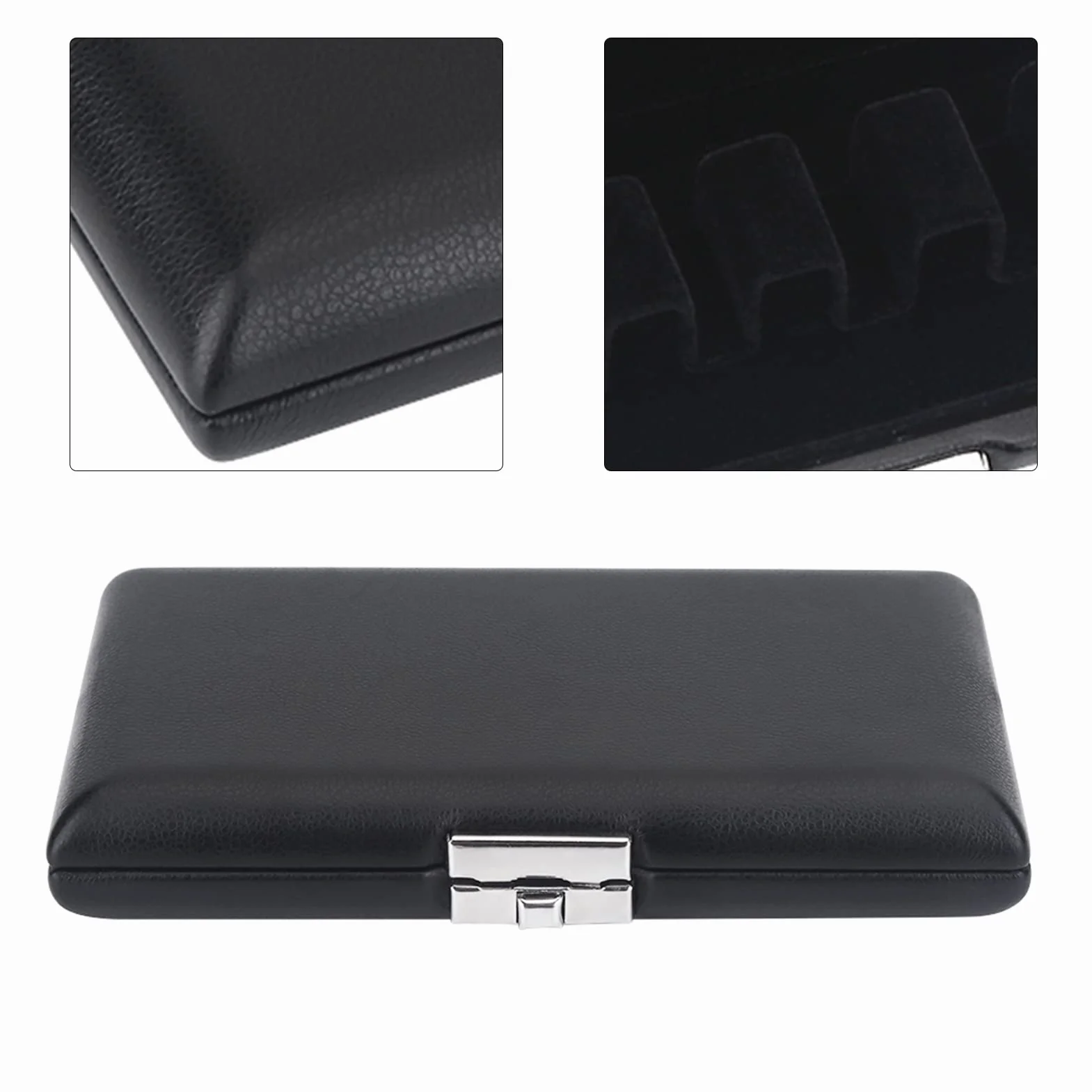 Basson Reed Case Boîte Cuir Étui Anches Saxophone Reed Container Accessoire 6 Reeds