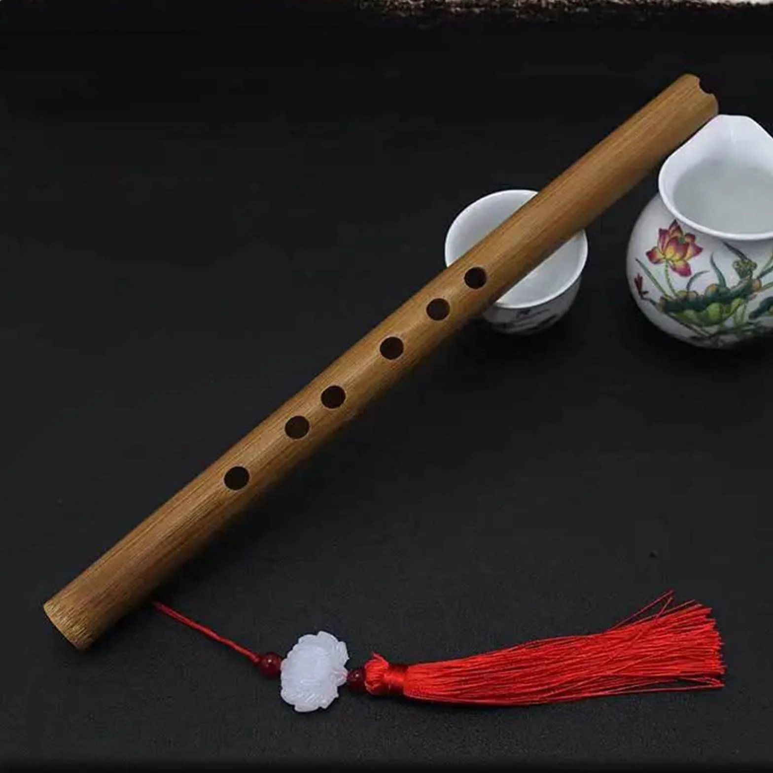 Flûte Chinoise Xiao Bambou Embout U Clé Courte Débutants