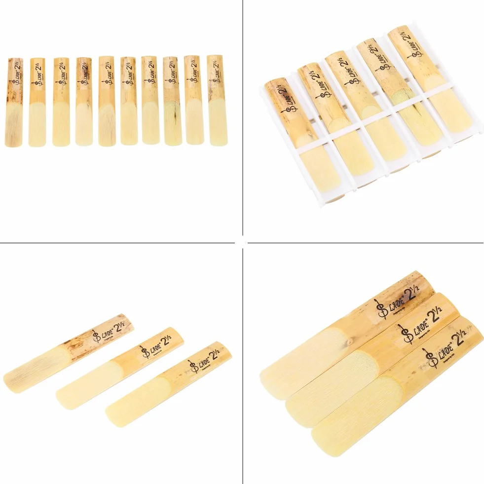 Lot de 10 anches de clarinette en plastique 2,5 mm - Plates - Pour clarinette