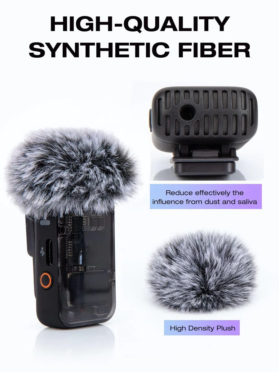 SUNMON Lot de 2 Filtres Anti-Pop pour DJI Mic 2 - DJI Osmo Pocket 3, Housse de Microphone Extérieur Sans Fil, Réduction du Bruit, Bonnettes Anti-Vent pour Wireless DJI Mic 2