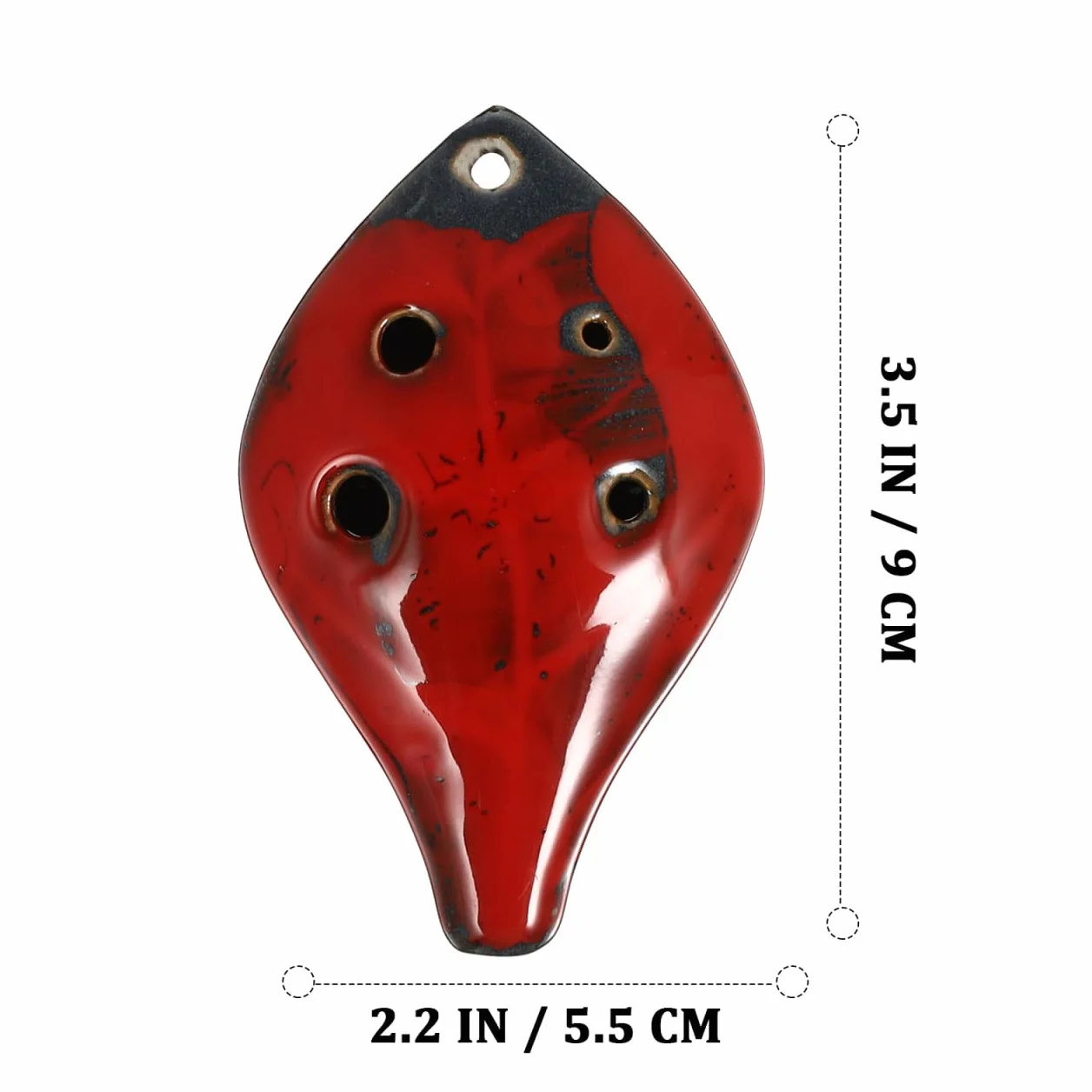 ibasenice Ocarina à 6 trous - Instrument à vent compact en céramique