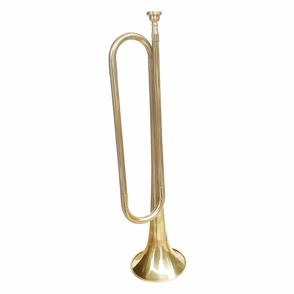 LOVIVER BB Bugle Brass Cavalry Instrument de musique avec gants pour orchestre