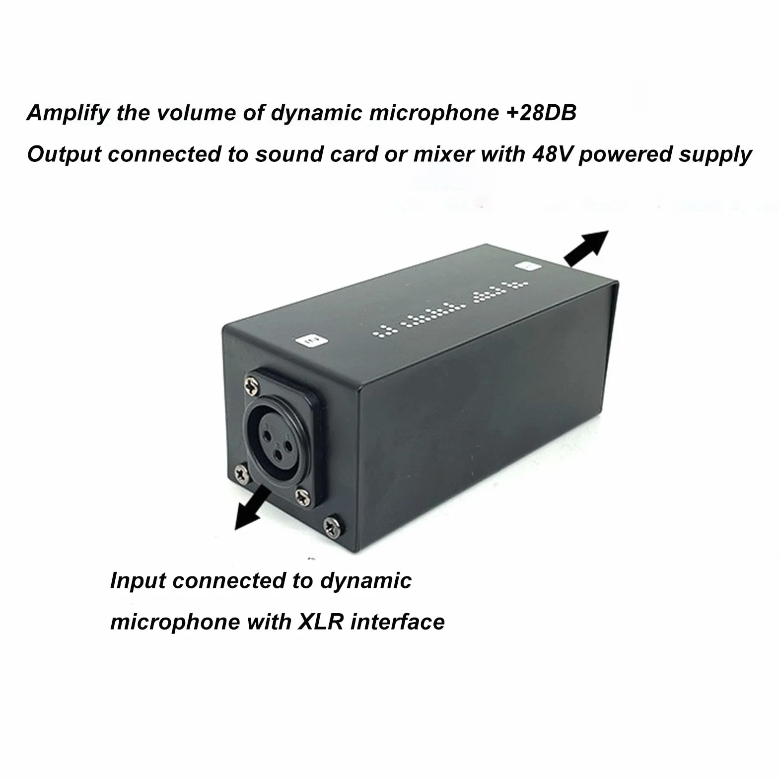Audio Signal Preamplifier Active Booster Lossless Sound Amplifier Noise Reduction Processor Podcast Vocal Recording Streaming Studio Broadcast Voice Enhancement