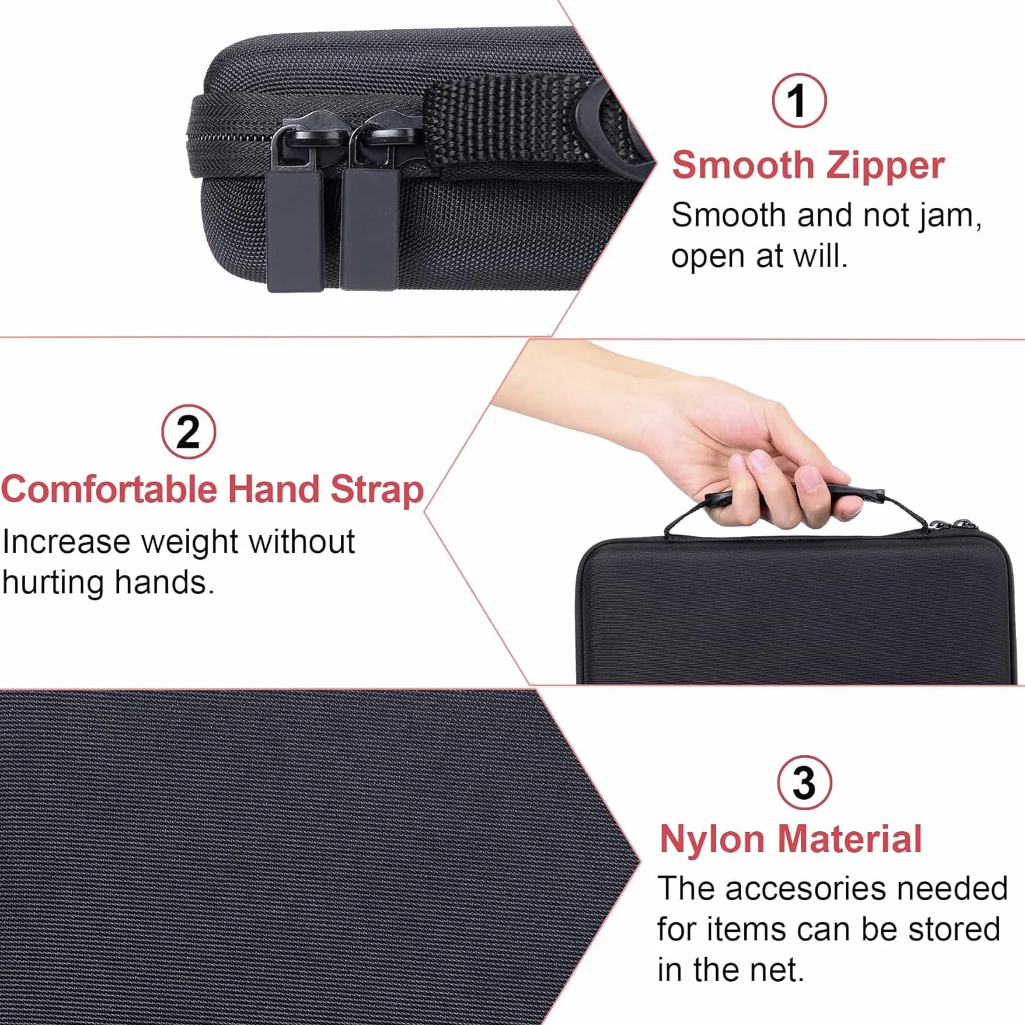 co2CREA Dur Étui de Voyage Rigide Housse Cas coque pour AKAI Professional APC Mini MK2 Contrôleur 64 Pads RGB Rouge