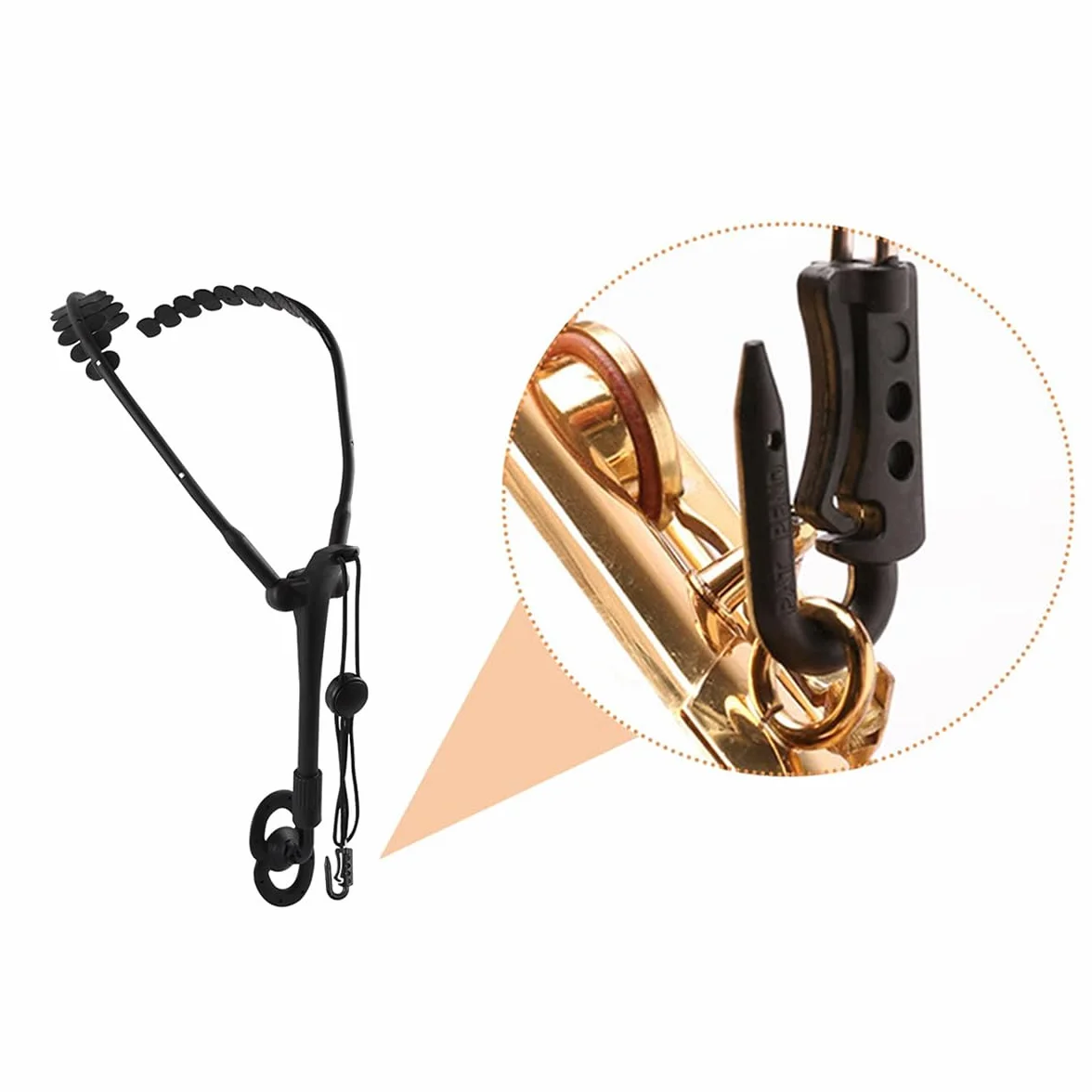 Alnicov Harnais d'épaule pour saxophone Crochet de sangle de cou confortable