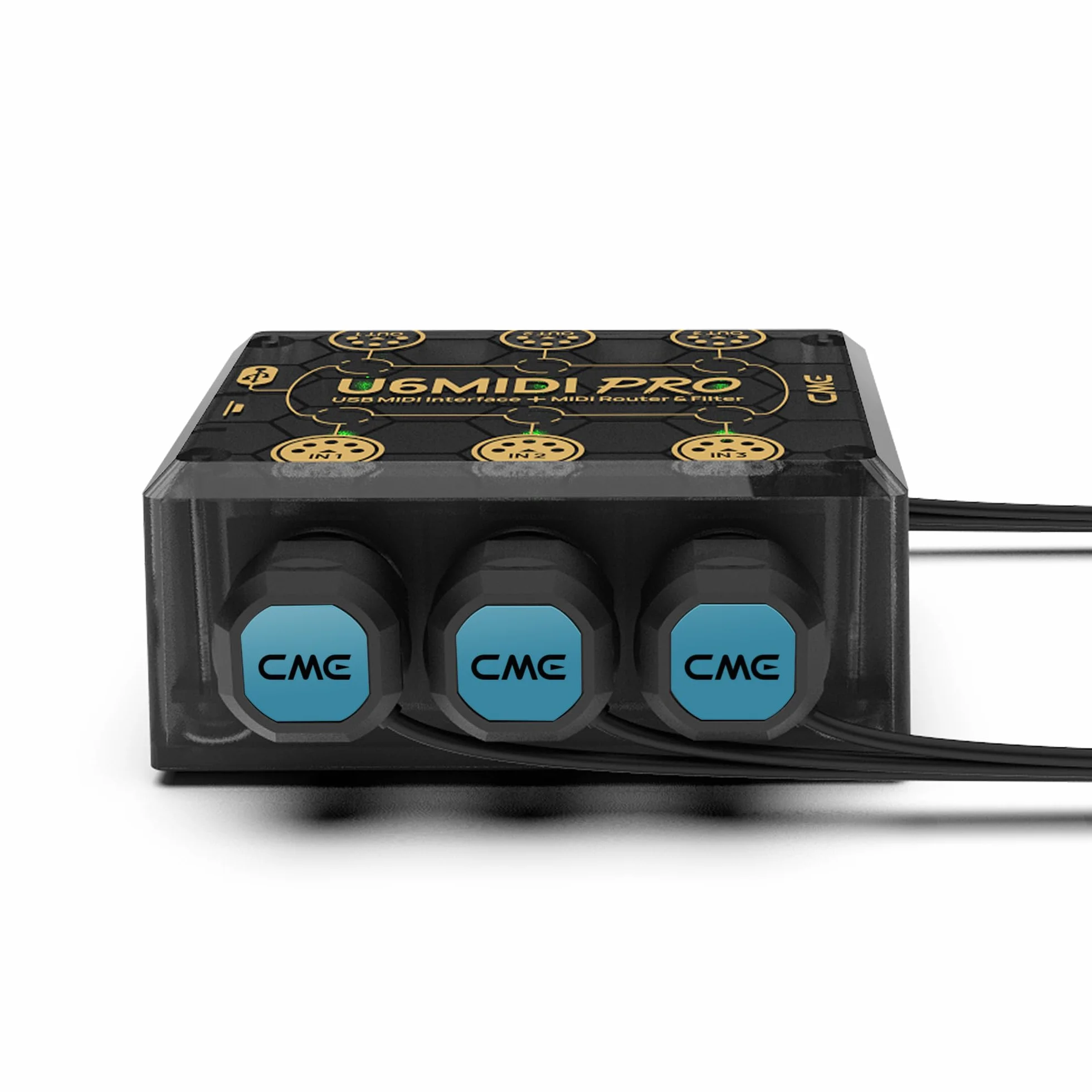 CME MIDI Cable Pack de 4 – 90 cm, DIN MIDI 5 Broches, Connecteurs Ultra Fins à Angle 45°