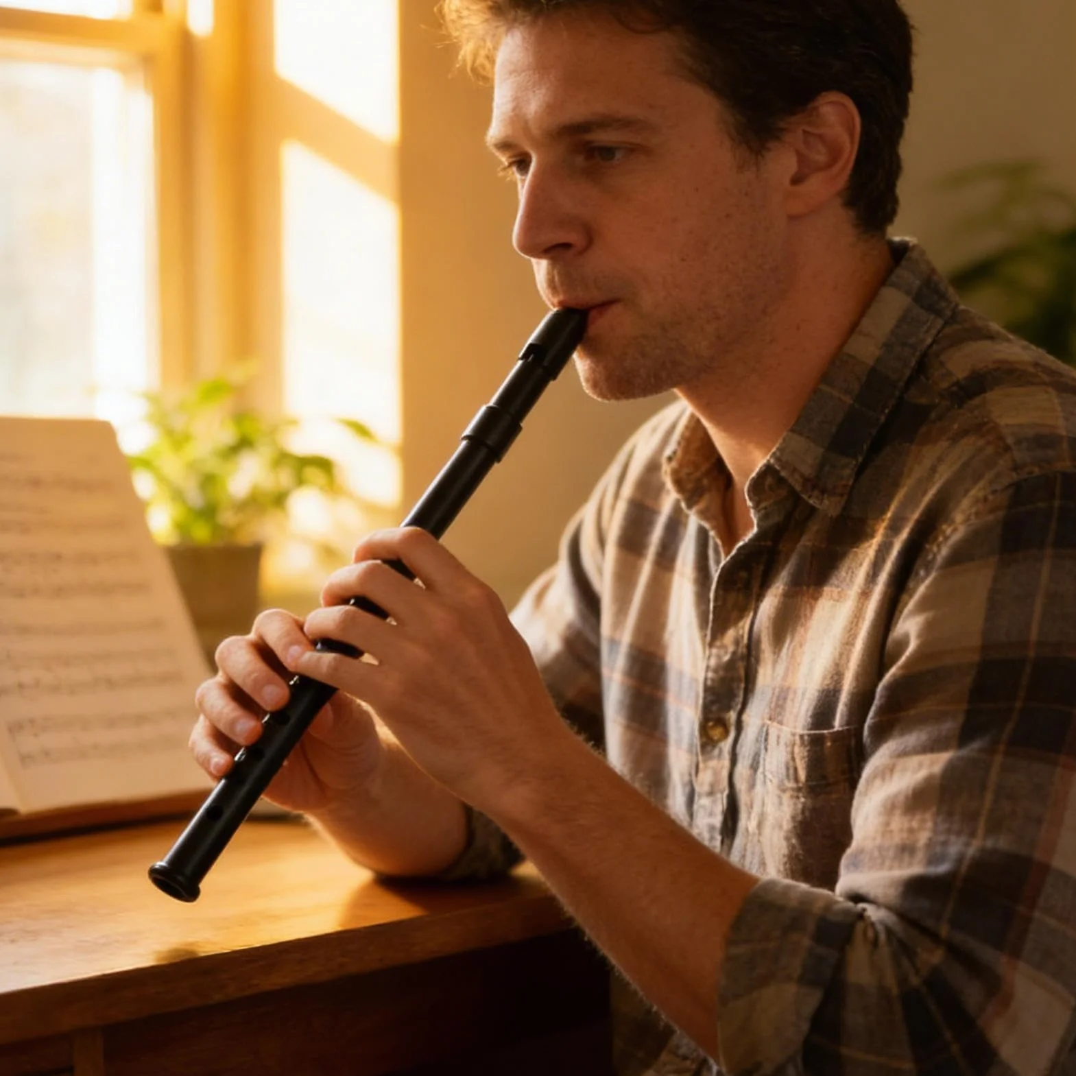 Flûte Irlandaise Whistle en Clé C et D Instrument de Musique Portable pour Débutants
