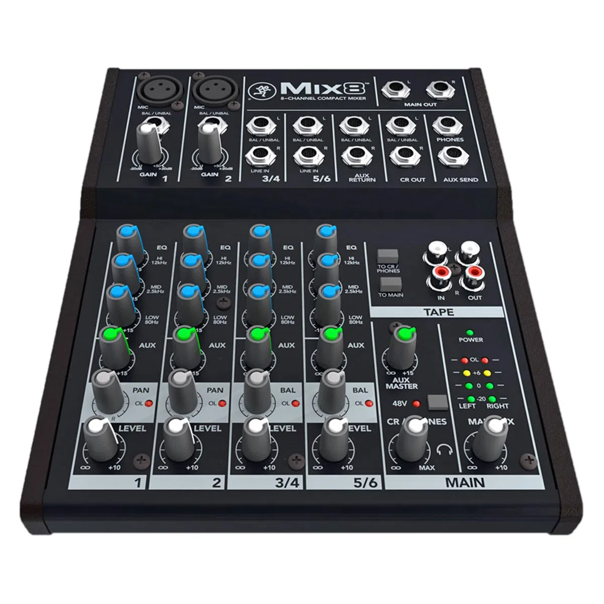 Mackie Mix8 Table de mixage analogique compacte 8 canaux avec câble XLR Keepdrum