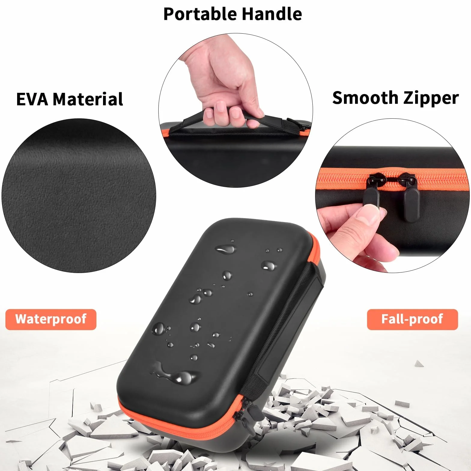 Étui de Microphone sans Fil JBL pour Deux Microphones, Sac de Voyage pour Chant et Karaoké - Noir
