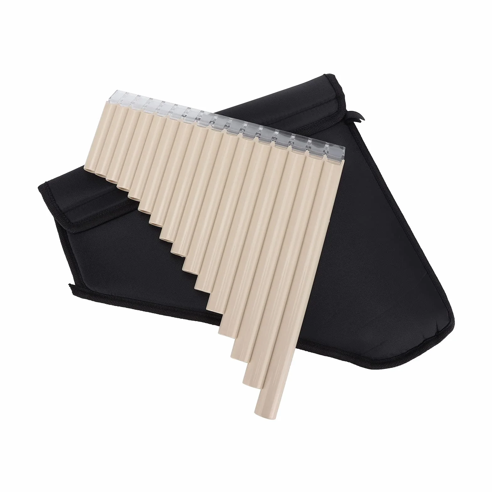 Flûte de Pan ABS 16-Tone Tube C Instruments de Musique avec Sac Rembourré pour Enfants Adultes Débutants
