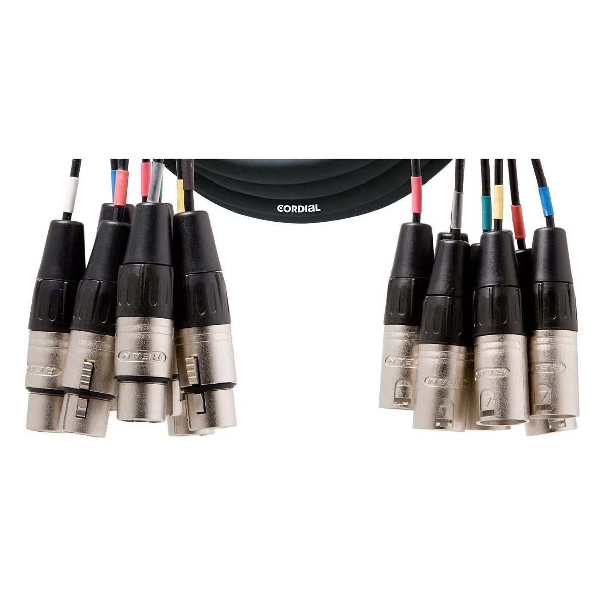Cordial Intro Multipaire XLRf/XLRm 8 voies, fiche Rean, 3,0 m - Câble multiconducteur analogique
