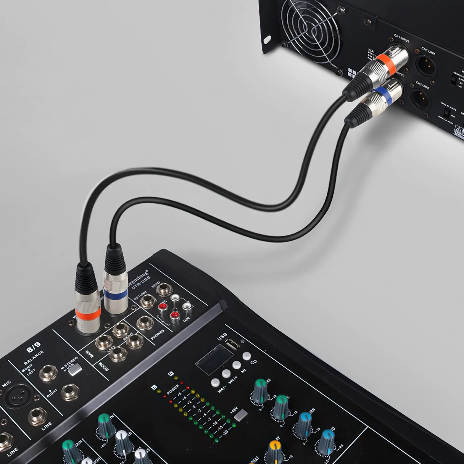 Câble DMX 3 Broches 3m XLR Mâle Femelle, Contrôleur Audio 3 Pins
