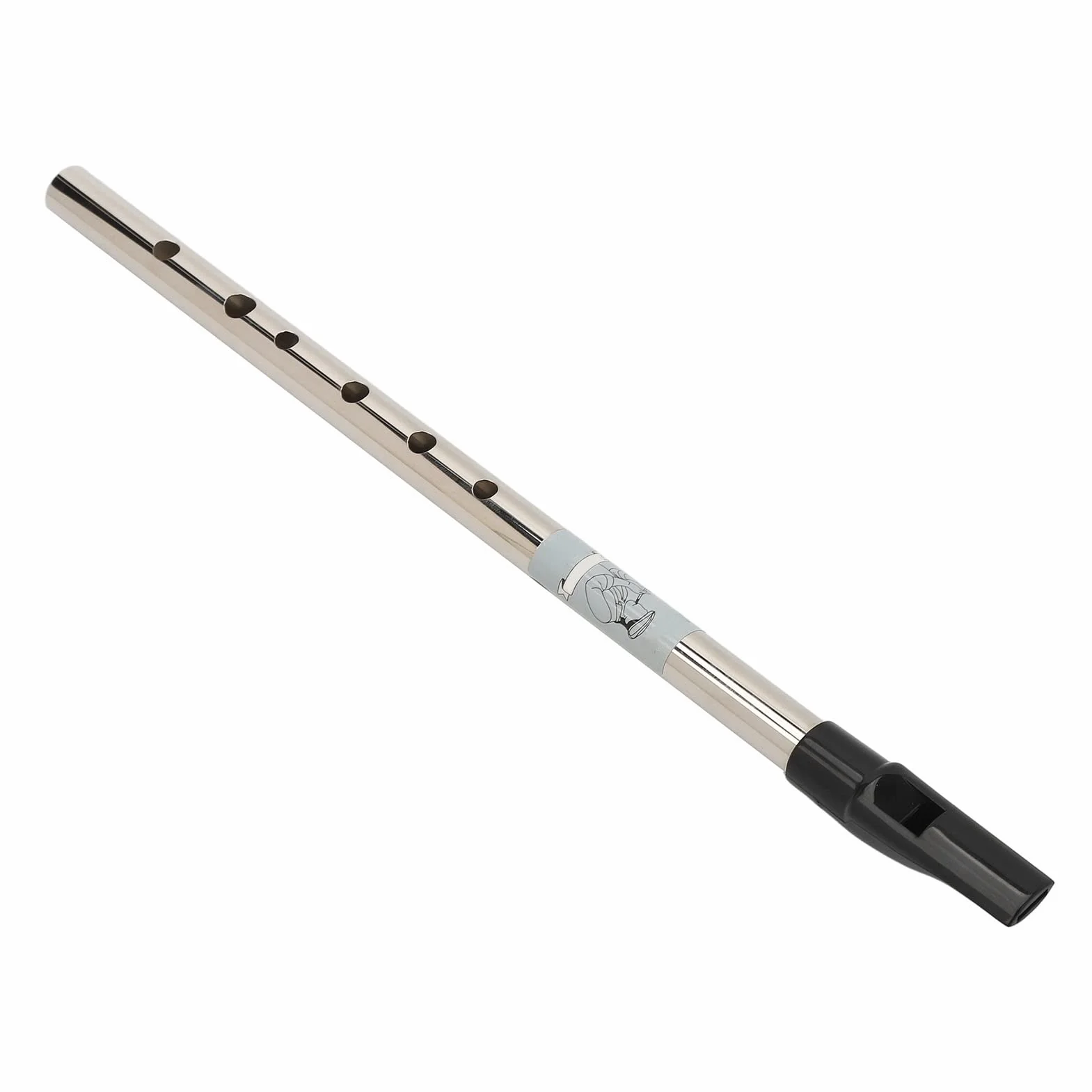 Flûte irlandaise Irish Whistle 6 trous clé de ré alliage aluminium sans soudure pour débutants
