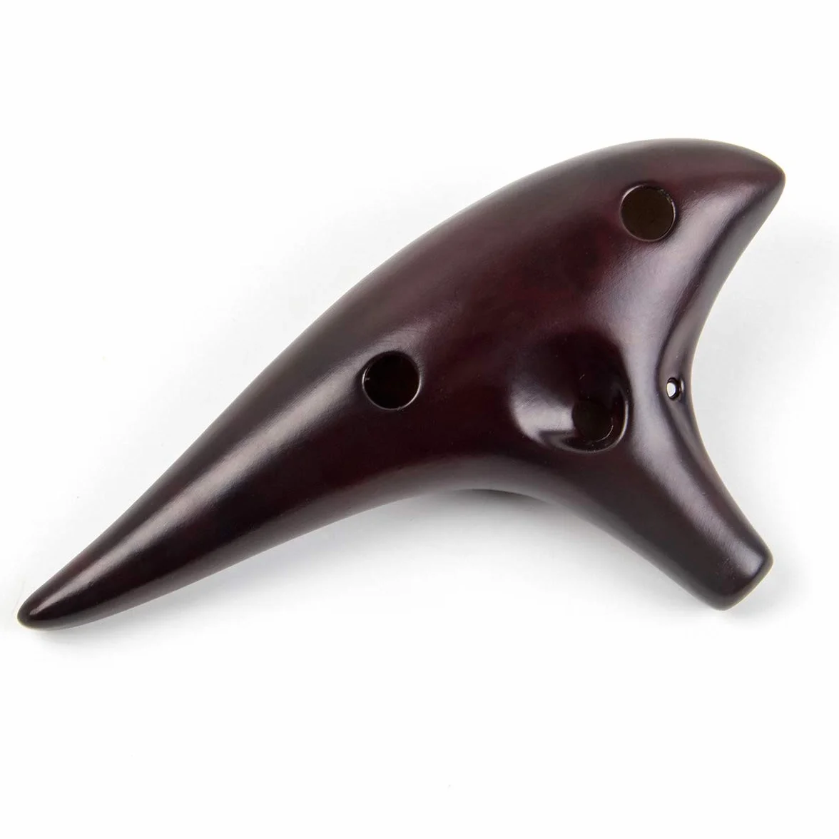 Ocarina Alto C en Céramique de Paille Fumé avec Sac de Protection et Livret