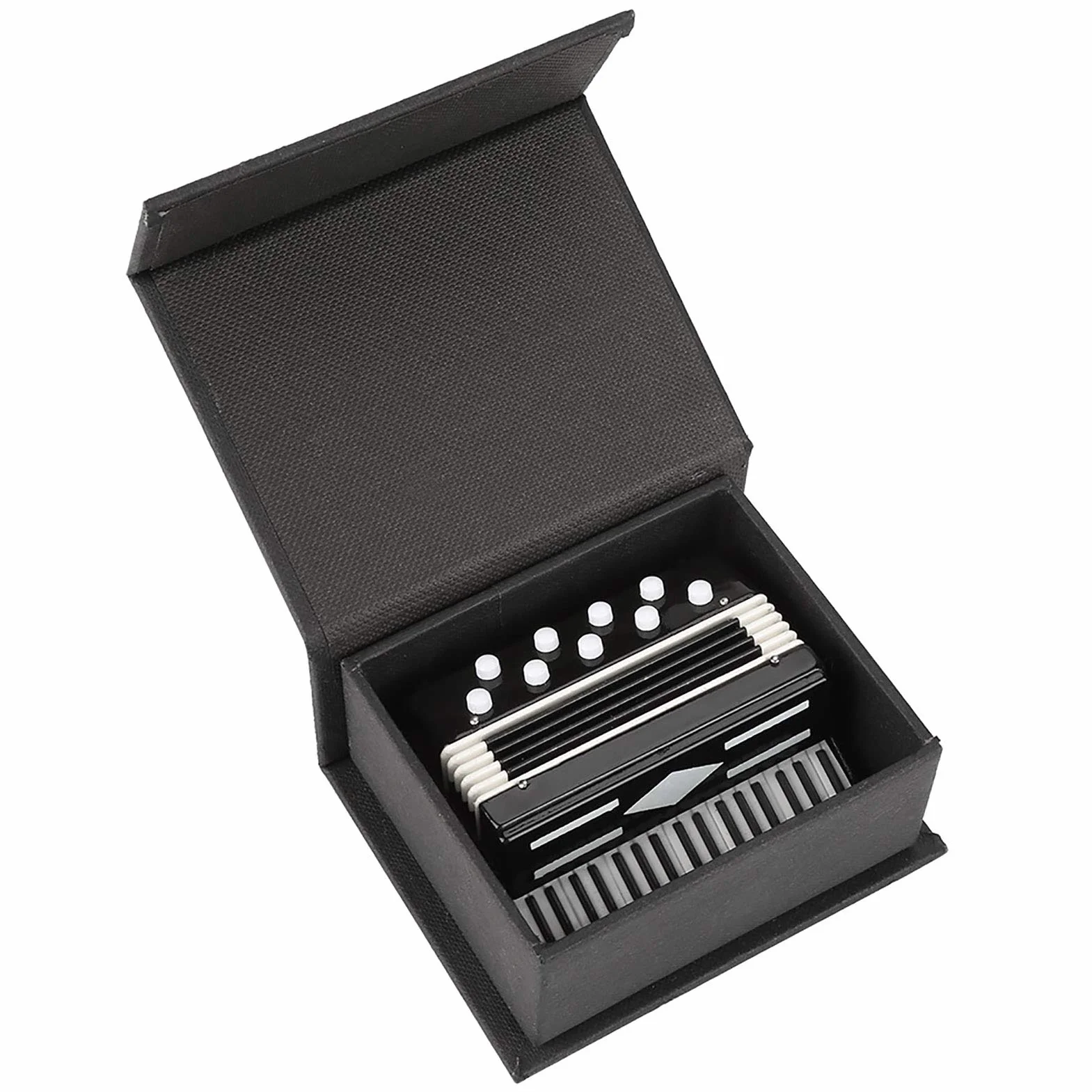 Accordéon Miniature 3 Pouces, Ornement de Décoration d'Instrument de Musique avec Boîte