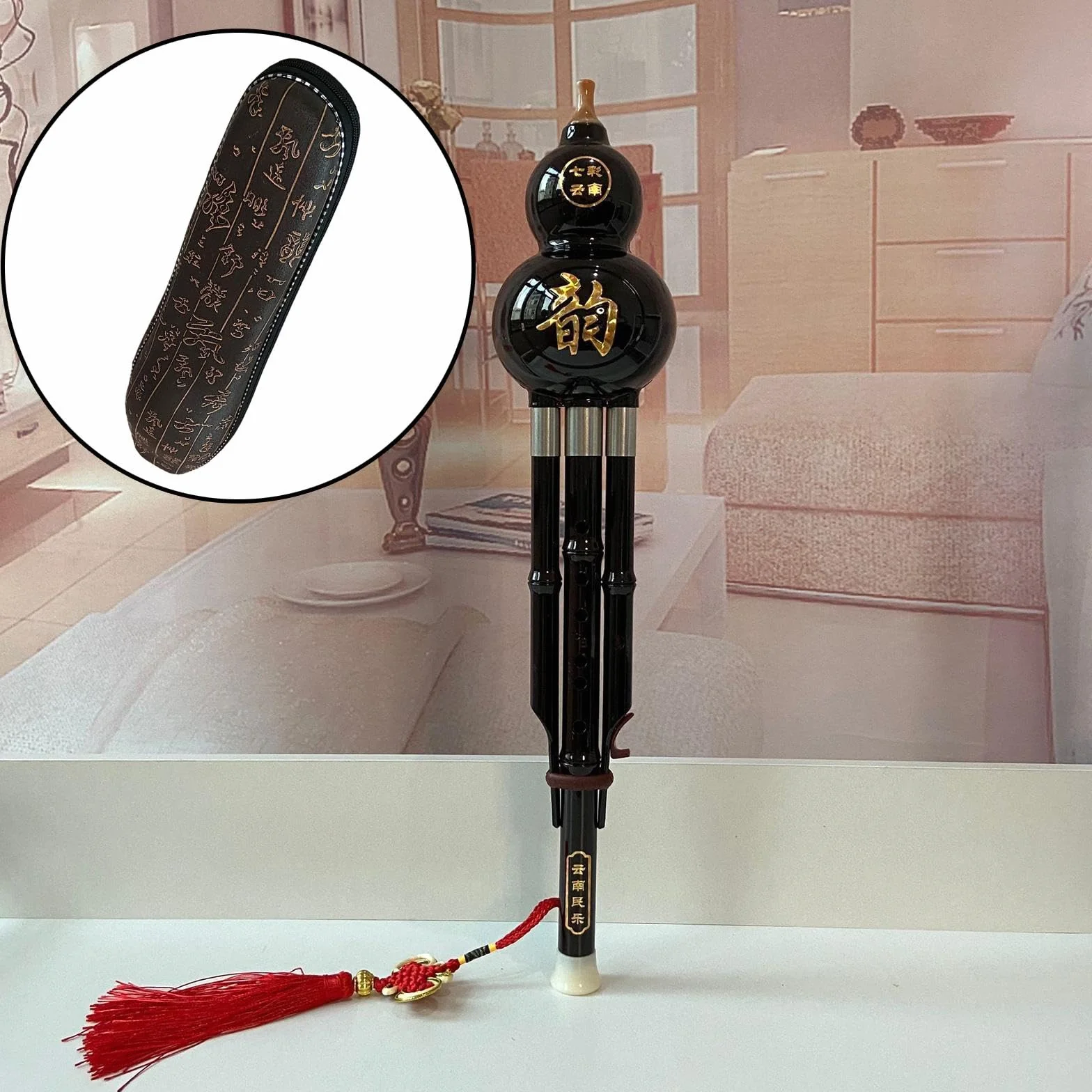Flûte Hulusi en bambou faite à la main Instrument de musique chinois traditionnel Do Cadeau