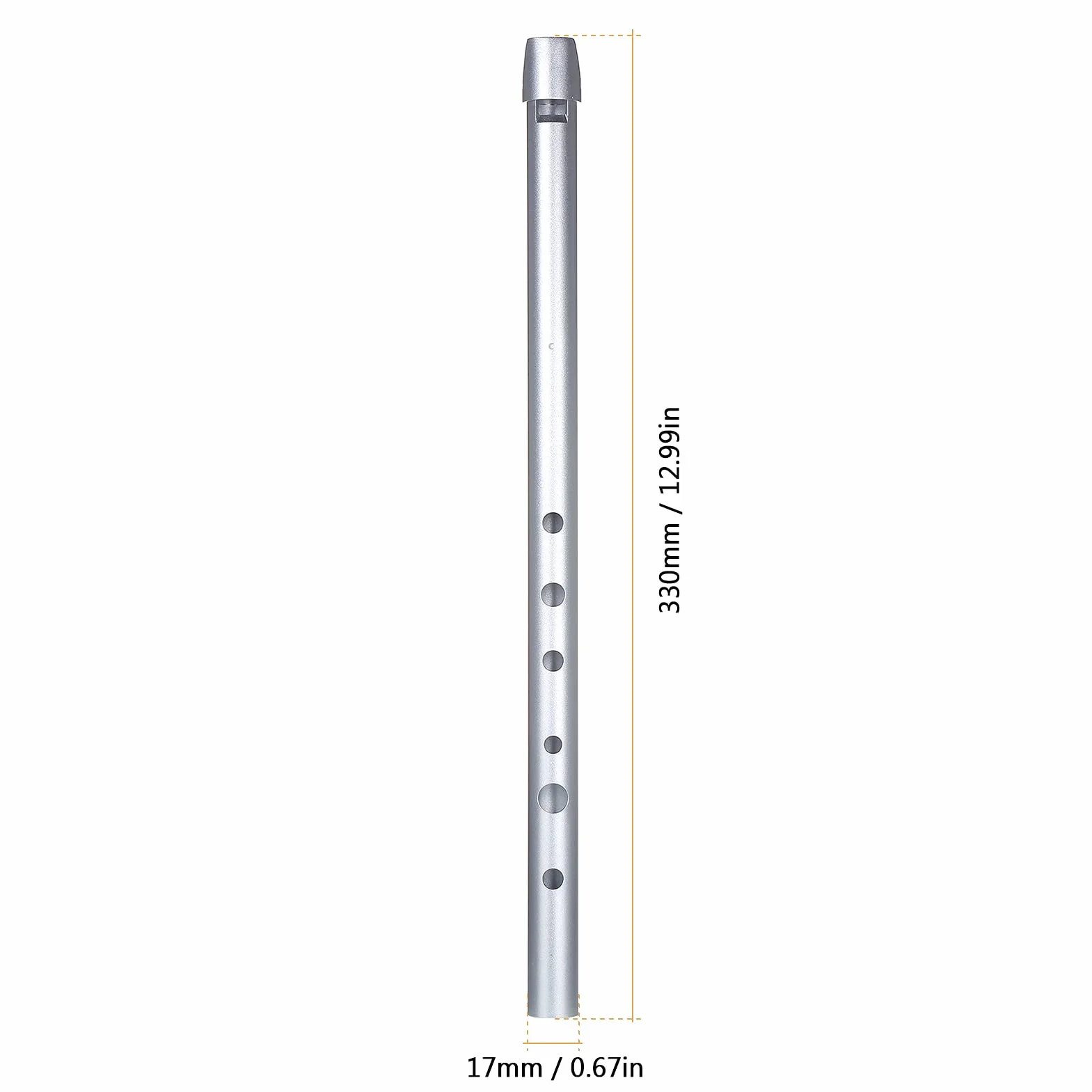 Sifflet irlandais Penny Whistle traditionnel en étain 6 trous Clé de C