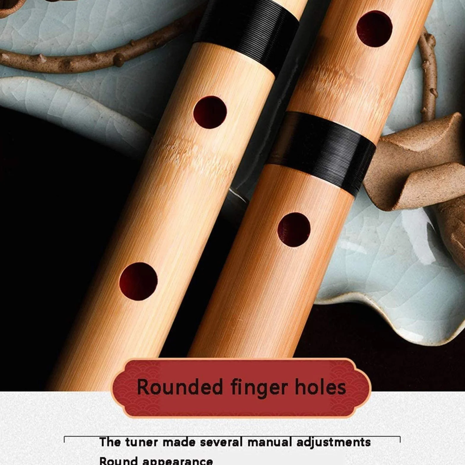Professionnel Shakuhachi Flûte de Trou Japonais Huit Trous G Clé Instrument de Musique Ancienne