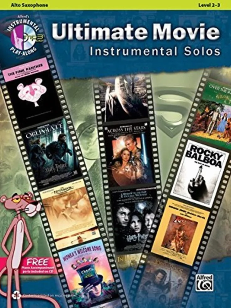 Ultimate Movie Instrumental Solos: Alto Sax, Level 2-3 + CD