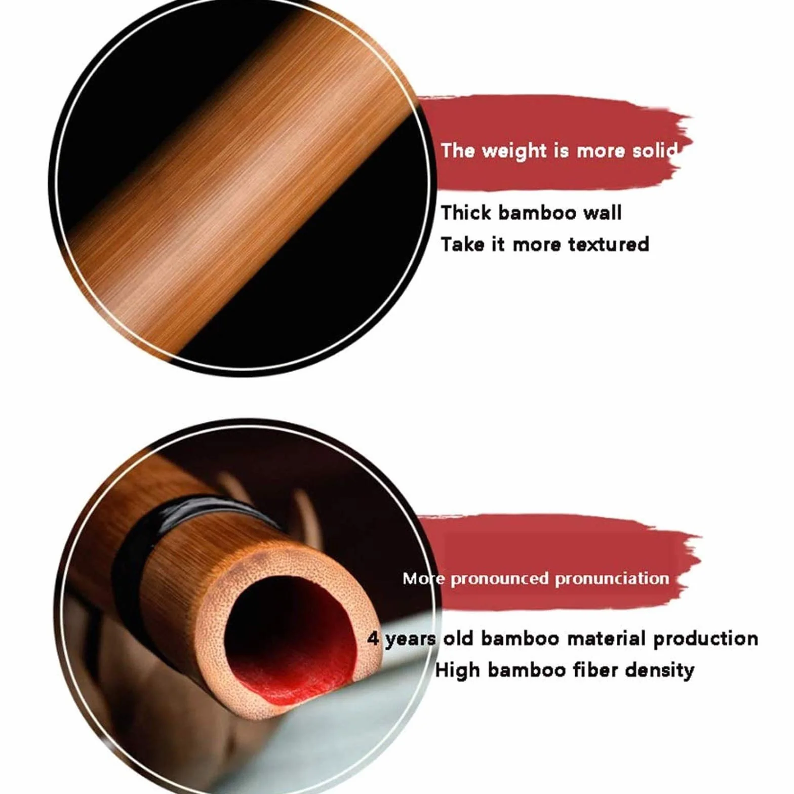 Professionnel Shakuhachi Flûte de Trou Japonais Huit Trous G Clé Instrument de Musique Ancienne