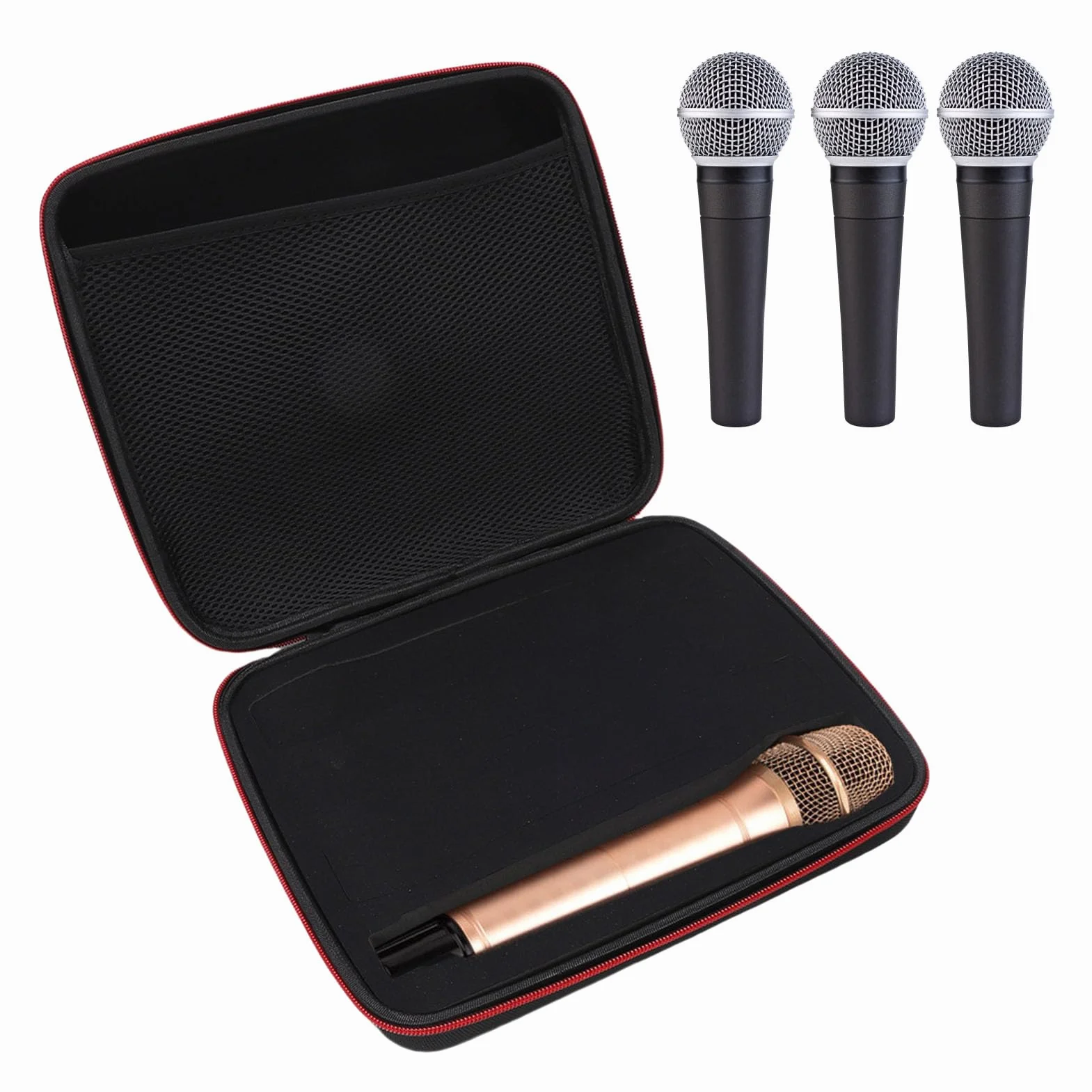 GOWENIC Étui pour Microphone sans Fil 4 Emplacements Sac de Transport Résistant aux Chocs Doublure Intérieure Douce