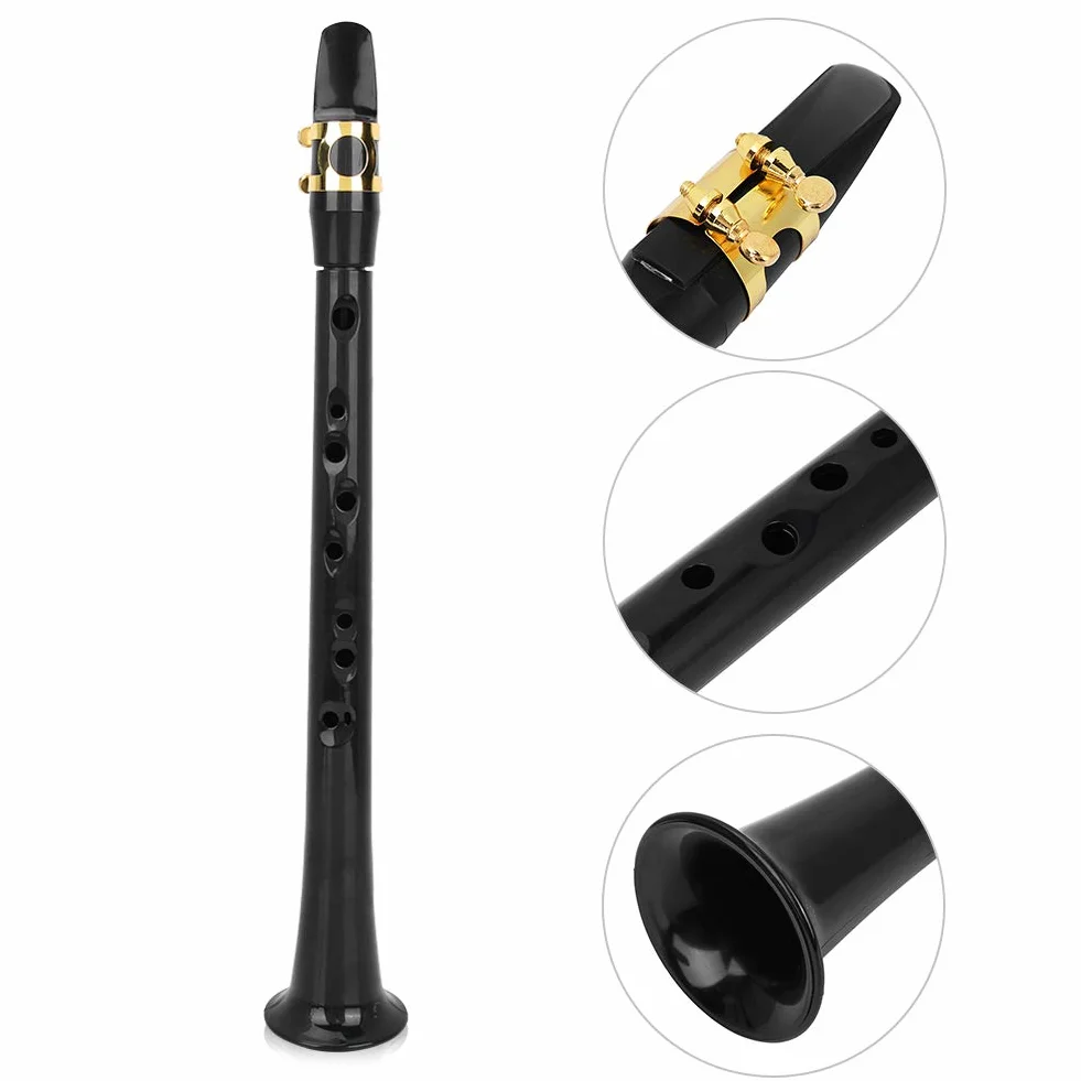 Mini Saxophone Portable avec Sac de Roseau, Instrument à Vent en Bois pour Débutants