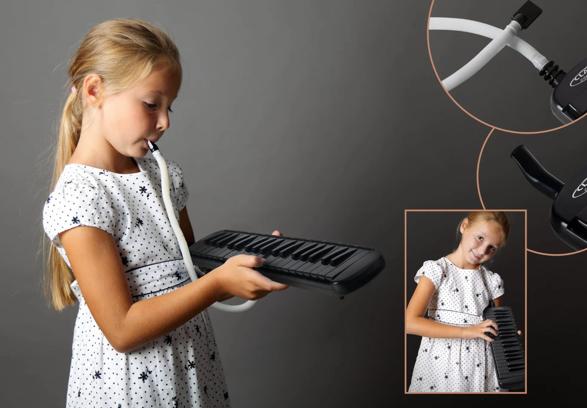 Classic Cantabile PML-37 BK Mélodica 37 touches noires f-f³ Noir avec étui