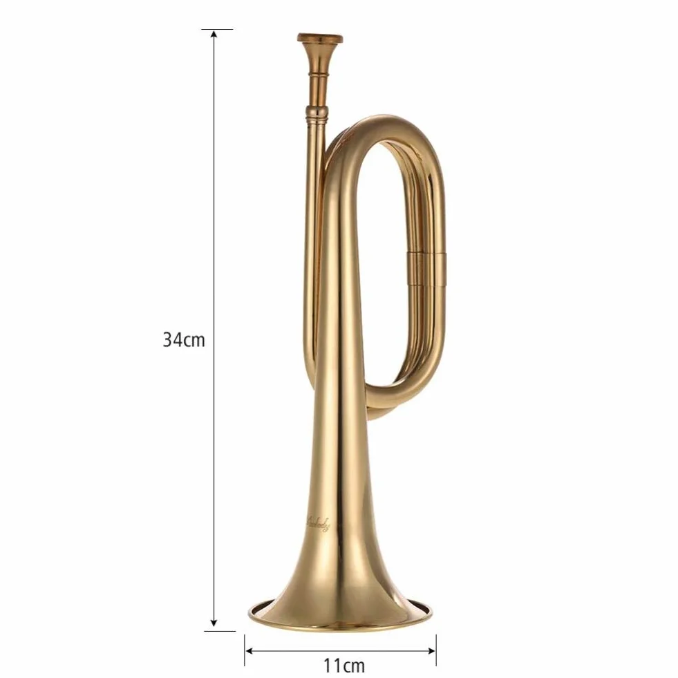 Trompette D'appel De Clairon Plat B, Corne De Cavalerie, Instrument en Laiton