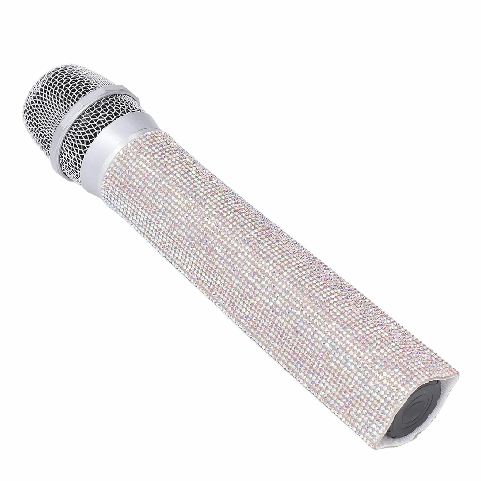 Housse Décorative Brillante pour Microphone, étui de Micro en Cristal pailleté