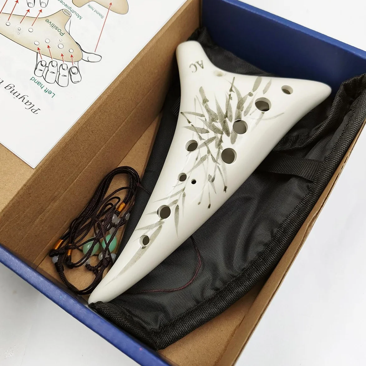 SENHAI Ocarina Alto Do avec partition, cordon et sac de protection