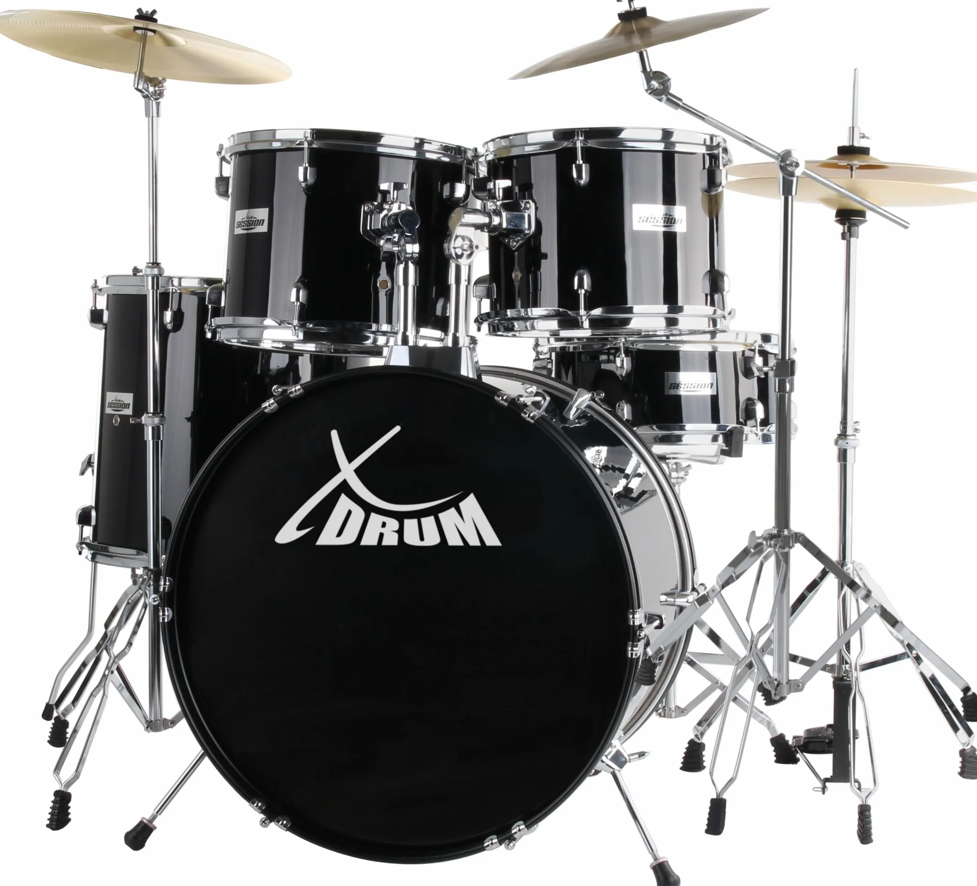 XDrum Semi 20, Batterie, Hardware double armature en 5 parties, 14" TT | Fûts en peuplier acoustiquement haut de gamme avec finition spéciale, Tailles des fûts: 20" BD, 14" TT, 14" SD, Poids: 1
