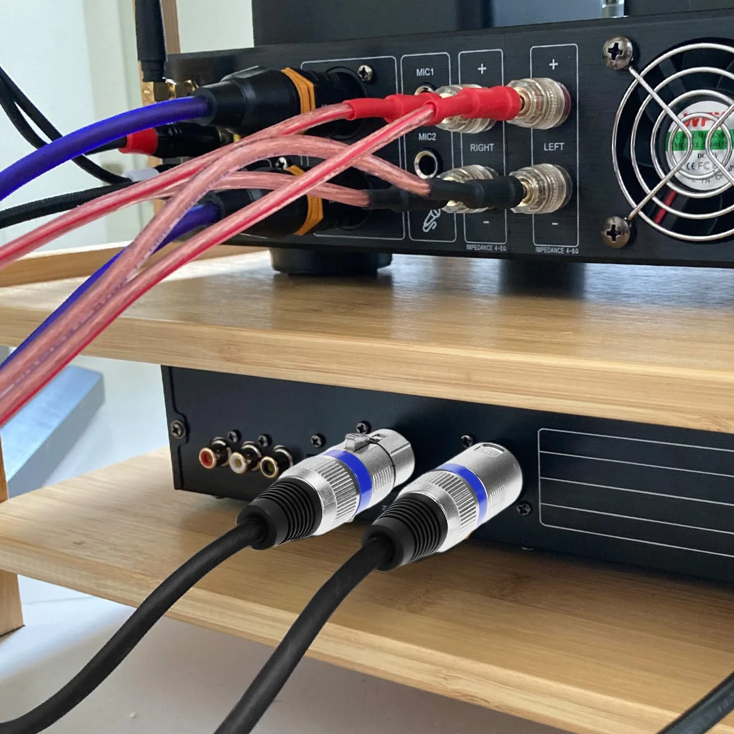 QWORK 5 Pièces Câbles XLR 5M Mâle vers Femelle 3 Broches pour Microphone Haut-parleurs
