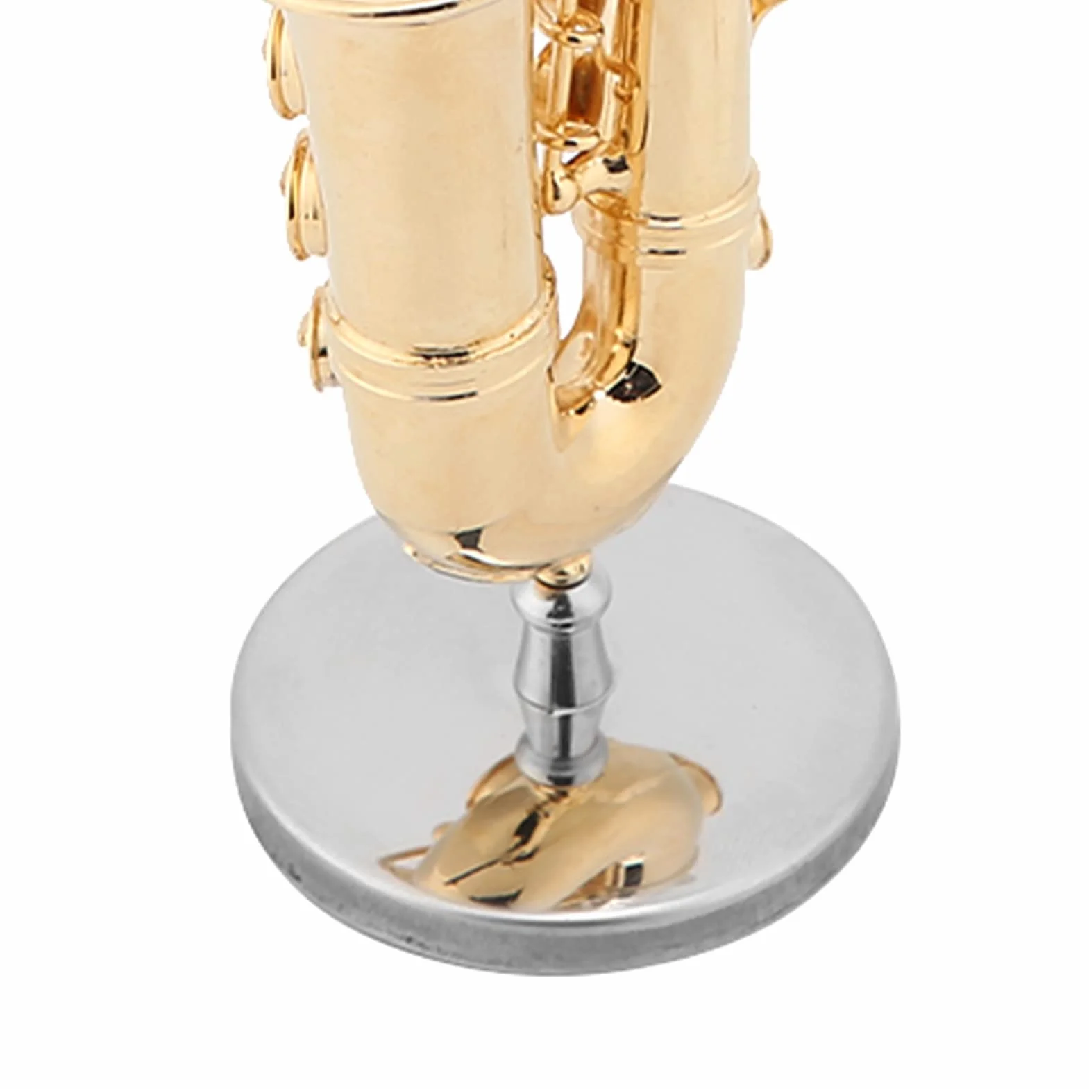 Fyearfly Saxophone Alto Miniature Plaqué Or avec Support et Étui, Cadeau Décoration Maison