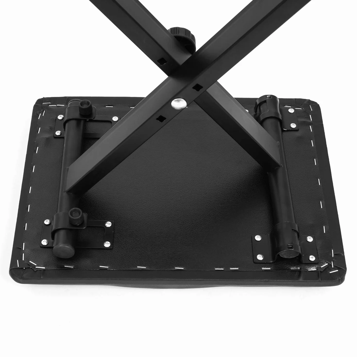 CASCHA Banc de Clavier réglable en Hauteur Tabouret de Piano Pliable Simili Cuir Noir Mat