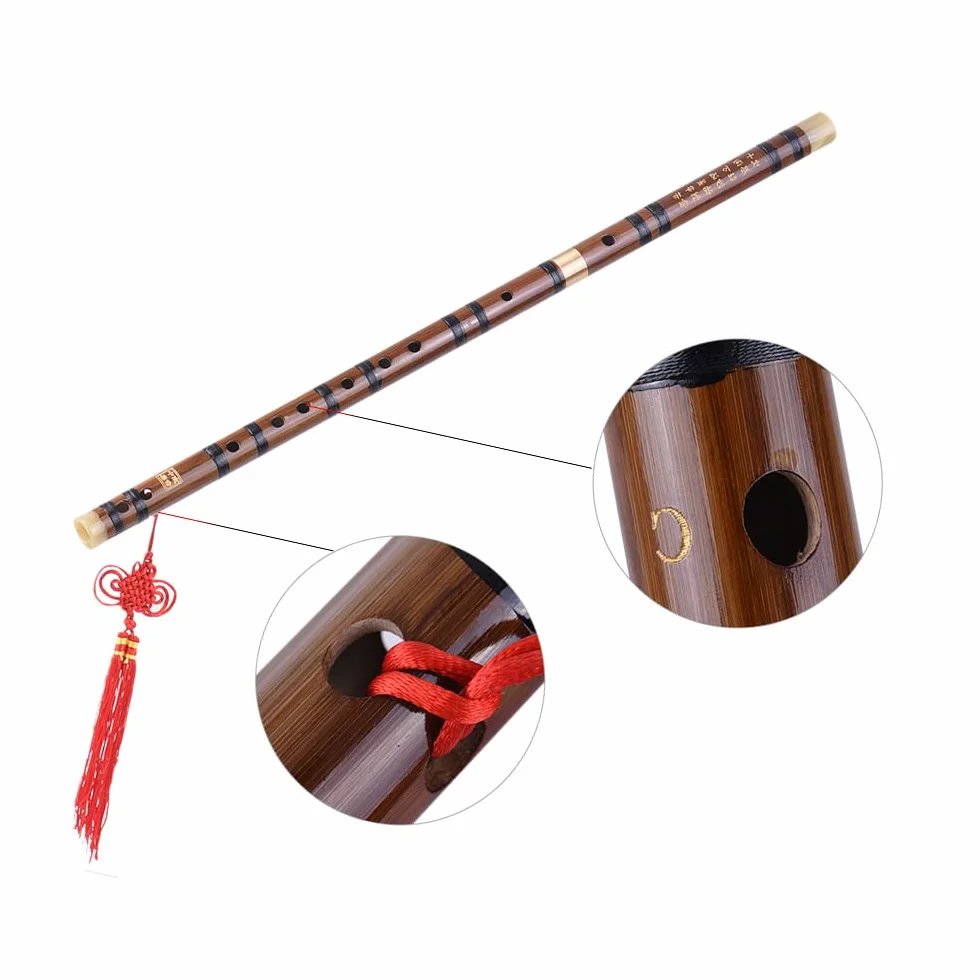 Bambou Flûte Dizi Chinois Traditionnel Instrument à Souffle Professionnel