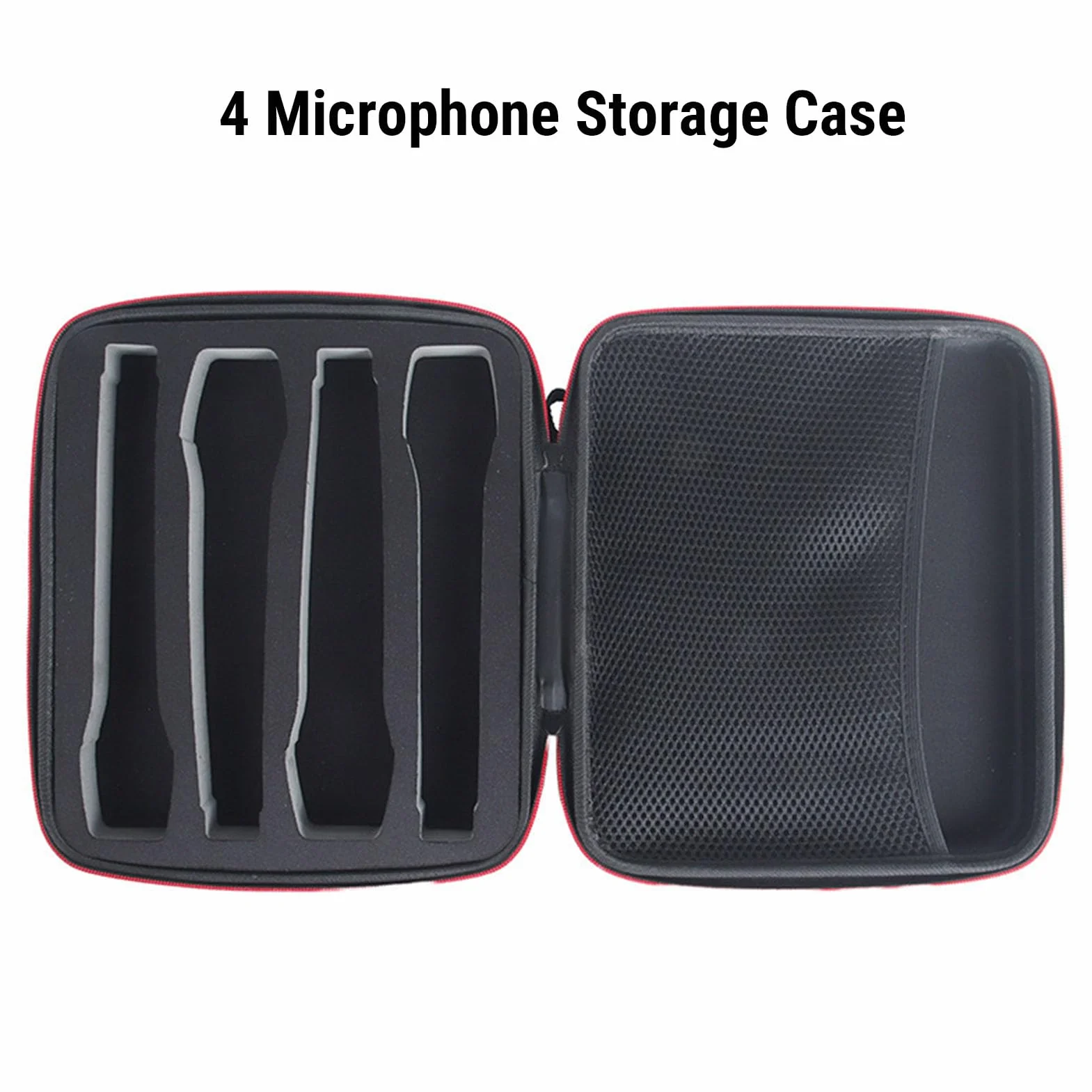 GOWENIC Étui pour Microphone sans Fil 4 Emplacements Sac de Transport Résistant aux Chocs Doublure Intérieure Douce