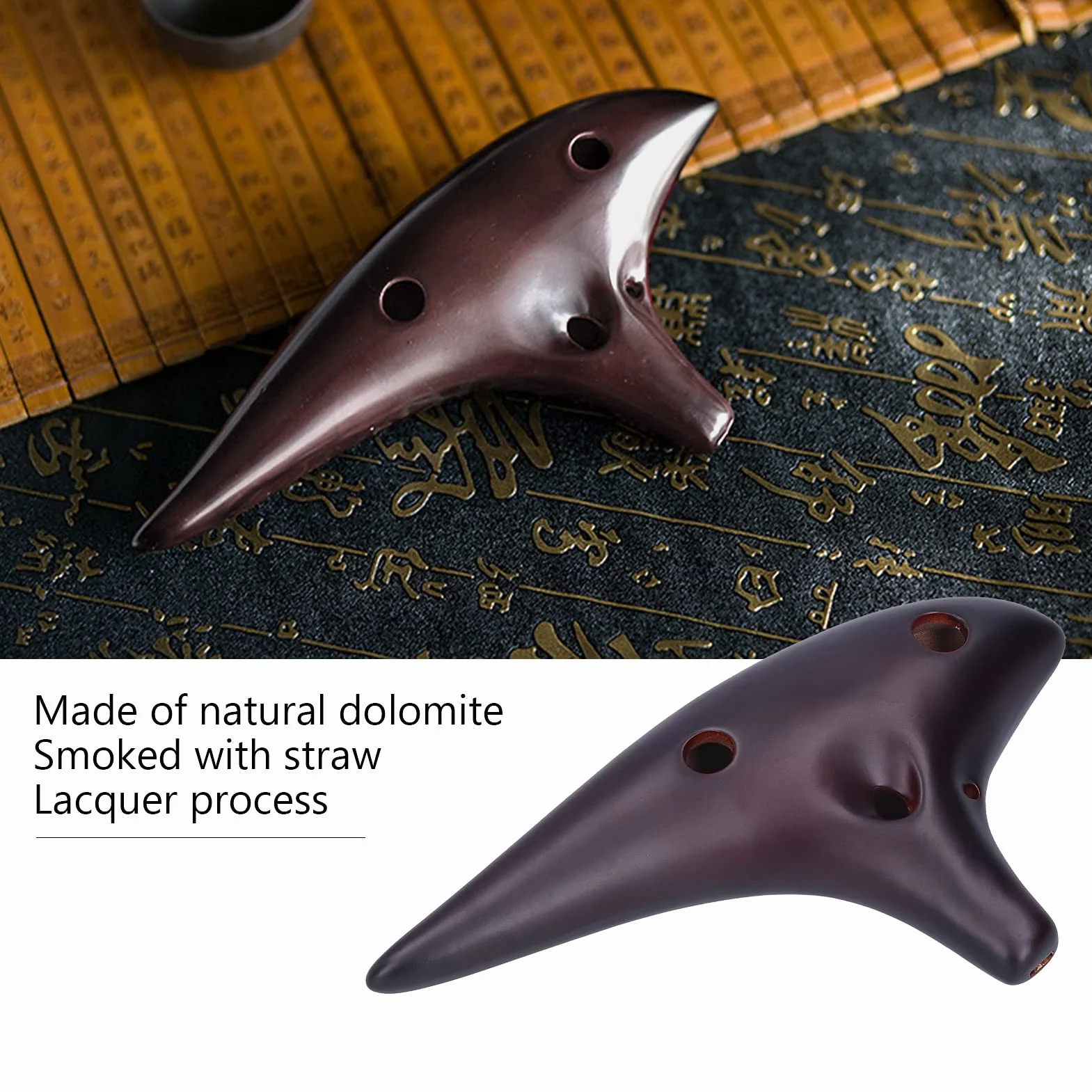 Belle Dolomite Ocarina 12 trous Alto C portable pour débutant