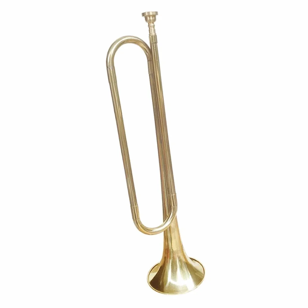 LOVIVER BB Bugle Brass Cavalry Instrument de musique avec gants pour orchestre